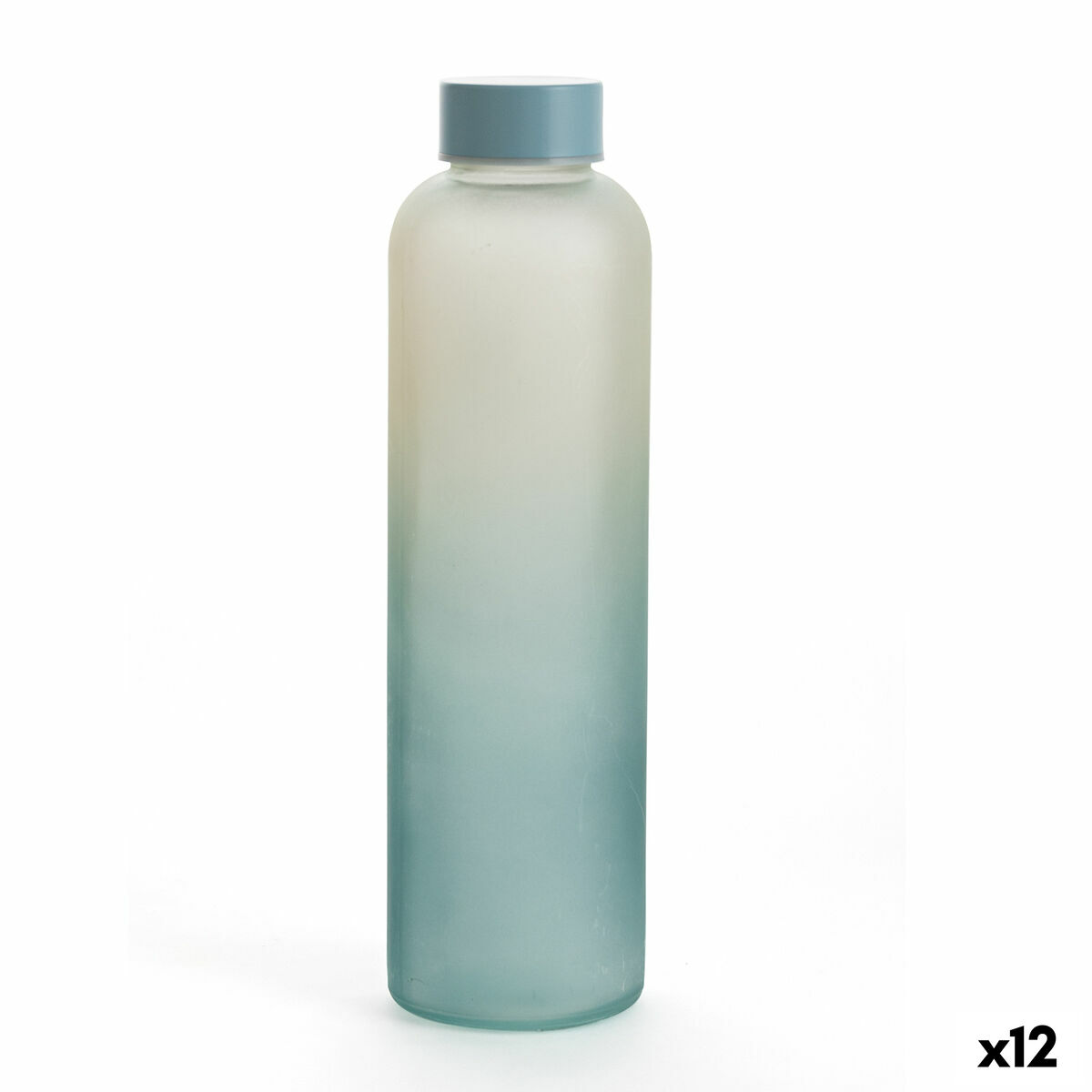 Botella de Agua Quid Quidate Azul Vidrio 600 ml (12 Unidades)
