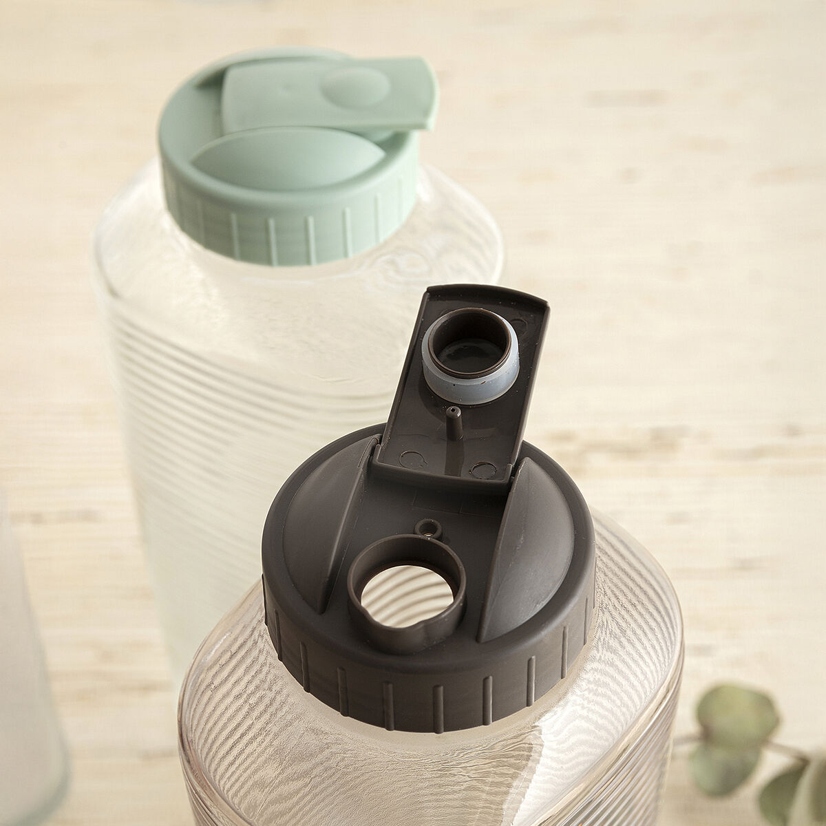 Botella de Agua Quid Velvet Gris Vidrio 1,8 L (6 Unidades)