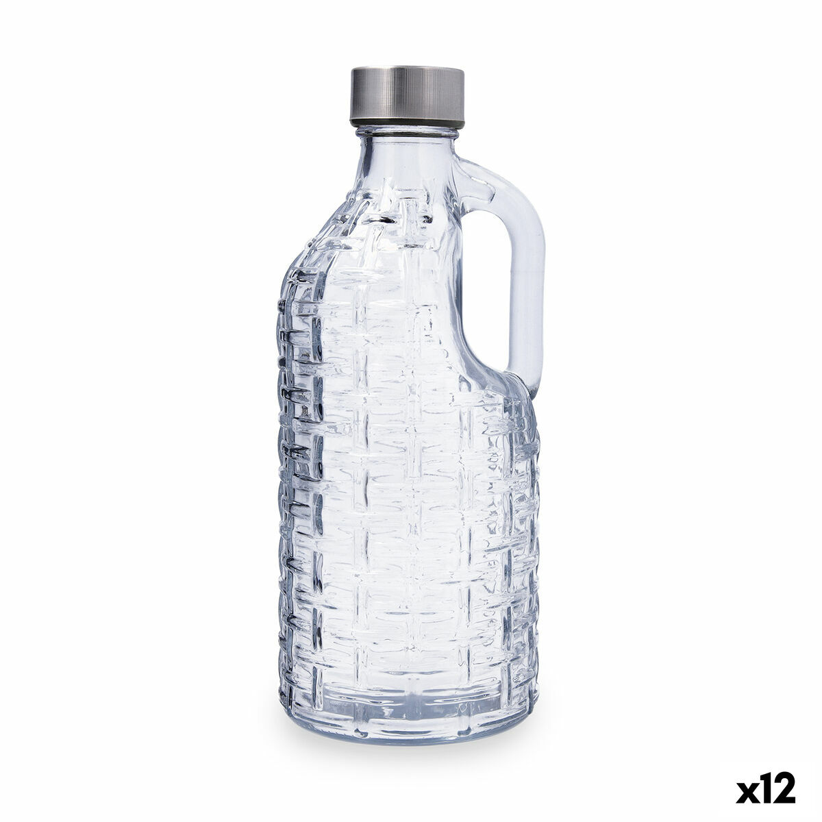 Botella de Agua Quid Calypso Transparente Vidrio 1 L (12 Unidades)
