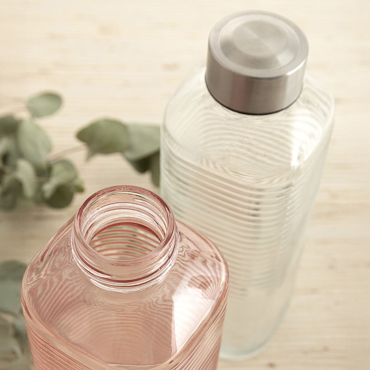 Botella de Agua Quid Velvet Transparente Vidrio 1 L (12 Unidades)