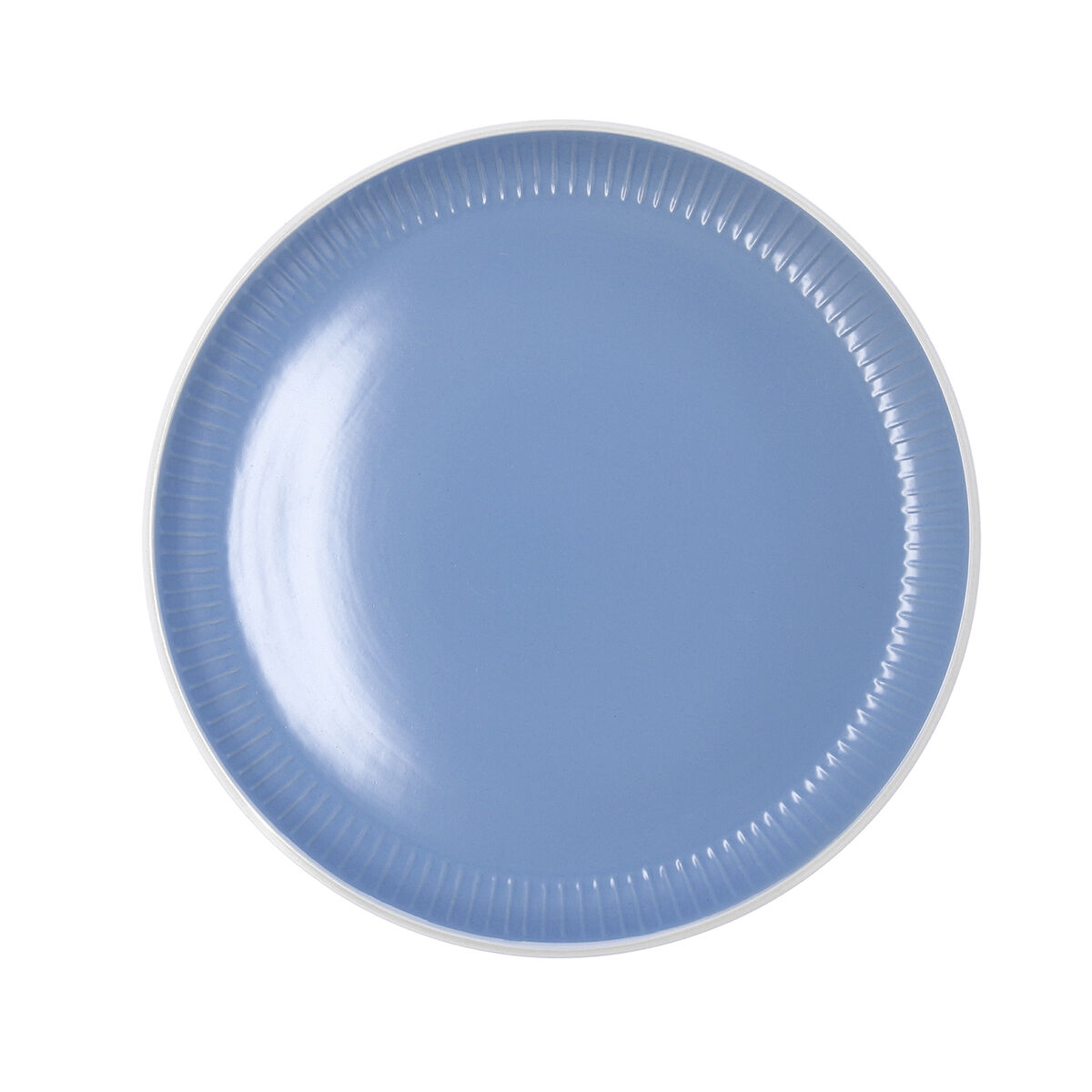 Plato Llano Bidasoa Moana Azul Cerámica Ø 26 cm (12 Unidades)