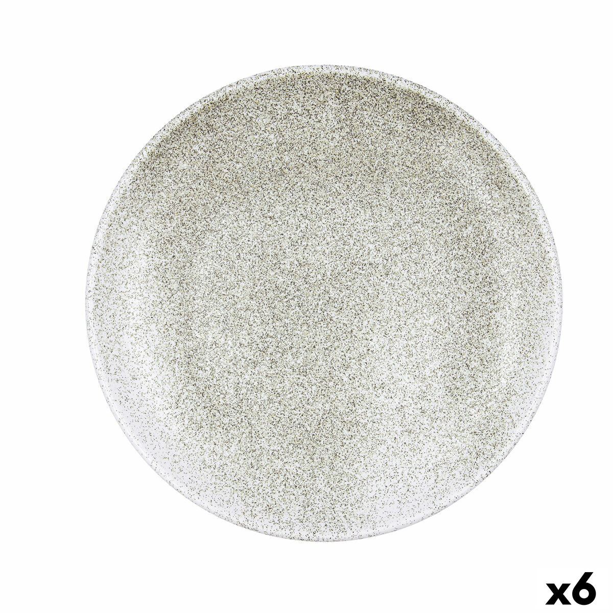 Plato Llano Bidasoa Element Hydrozero Beige Cerámica Ø 27 cm (6 Unidades)