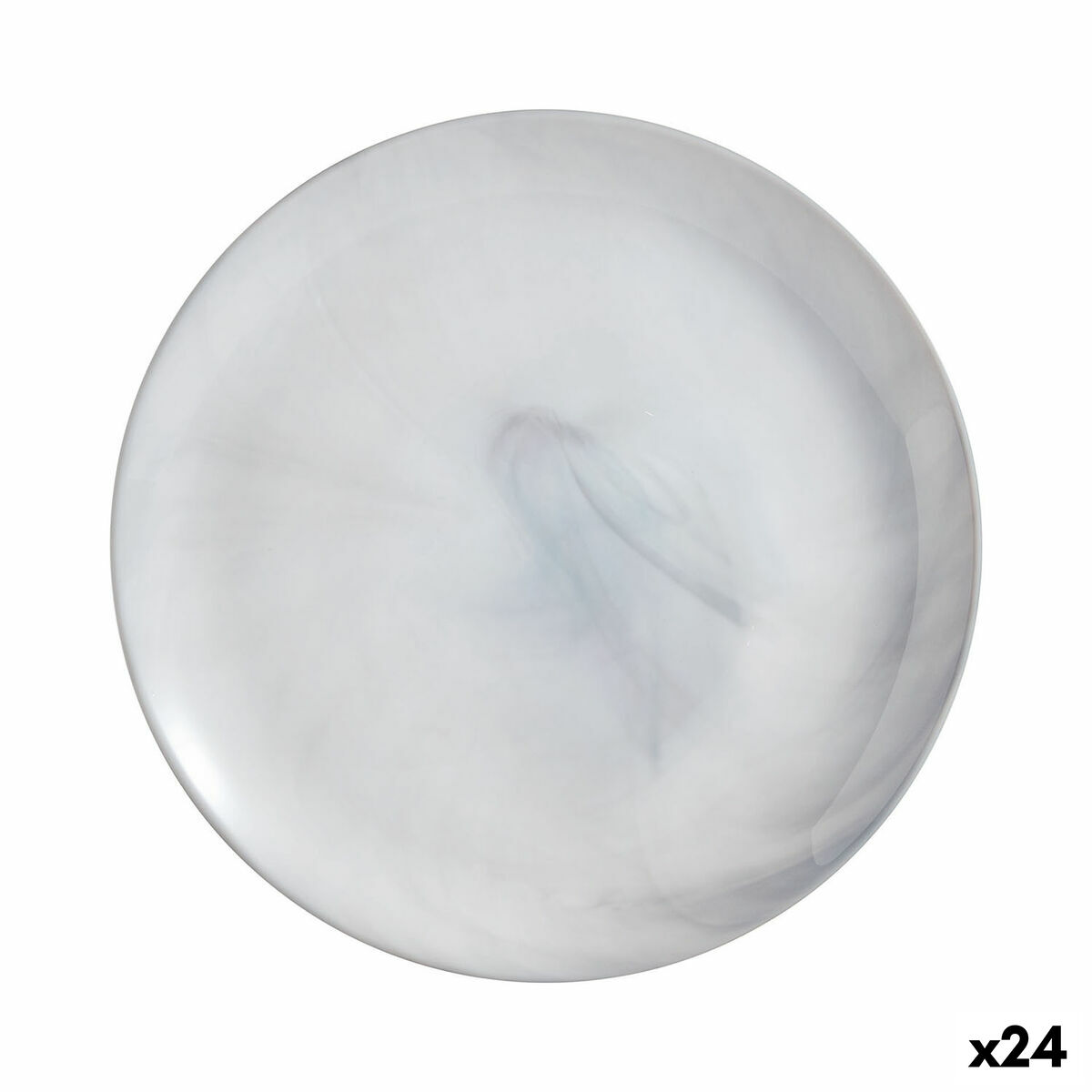 Plato Llano Luminarc Diwali Granit Marb Bicolor Vidrio Ø 25 cm (24 Unidades)