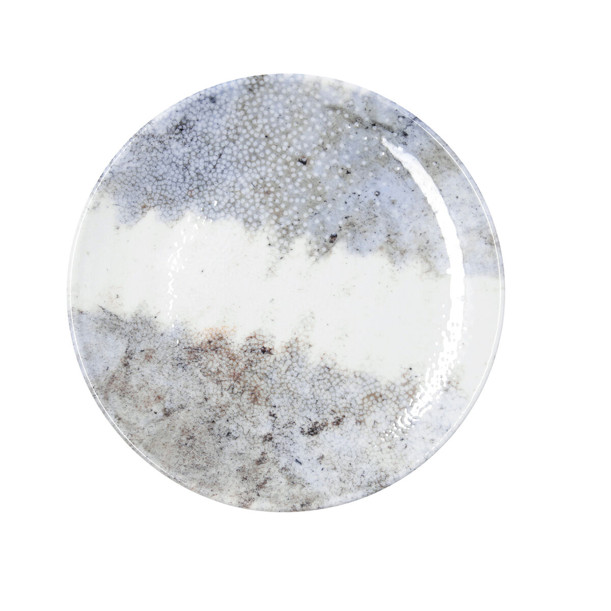 Plato Llano Bidasoa Polaris Hydrozero Beige Cerámica Ø 27 cm (6 Unidades)