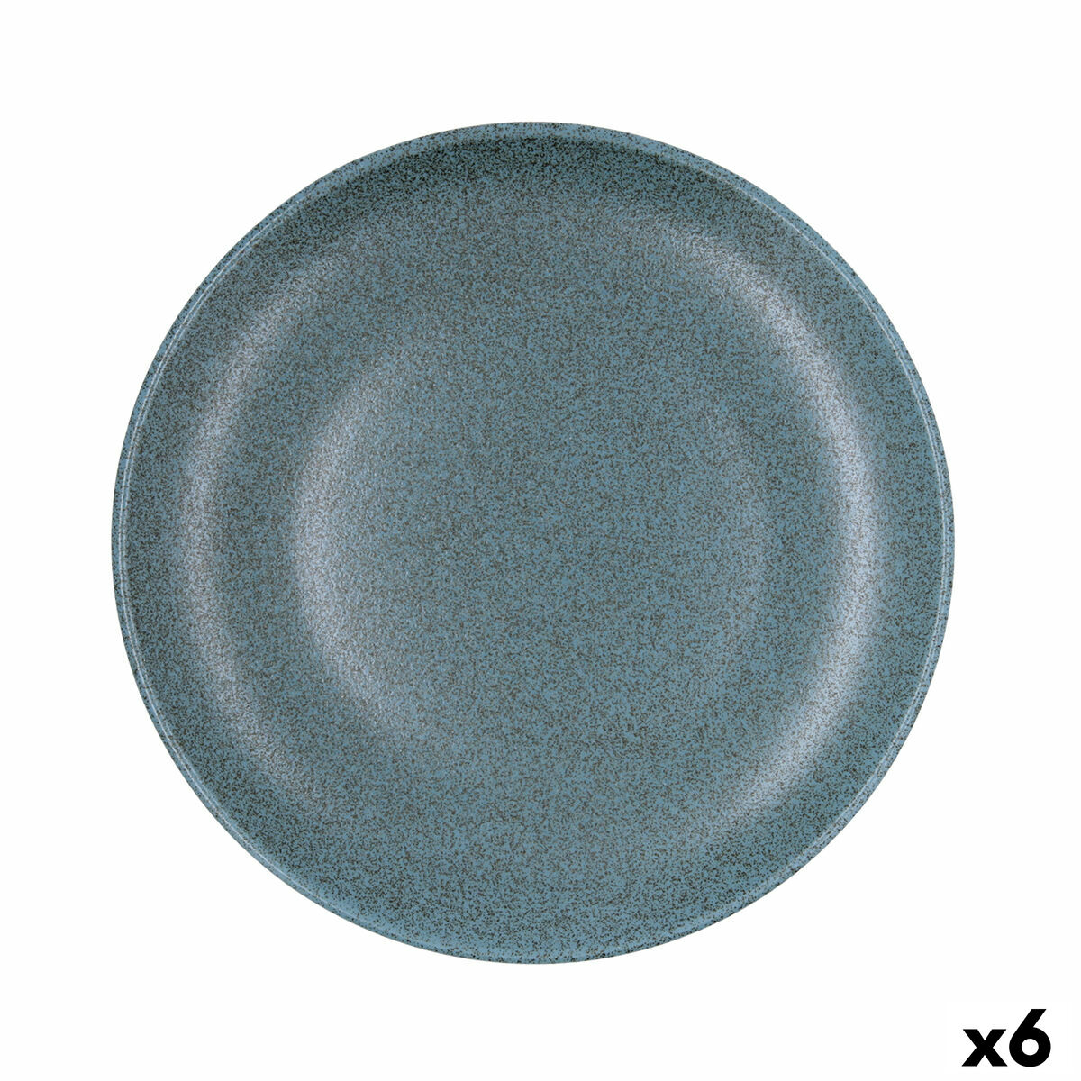 Plato Llano Bidasoa Element Hydrozero Azul Cerámica Ø 27 cm (6 Unidades)