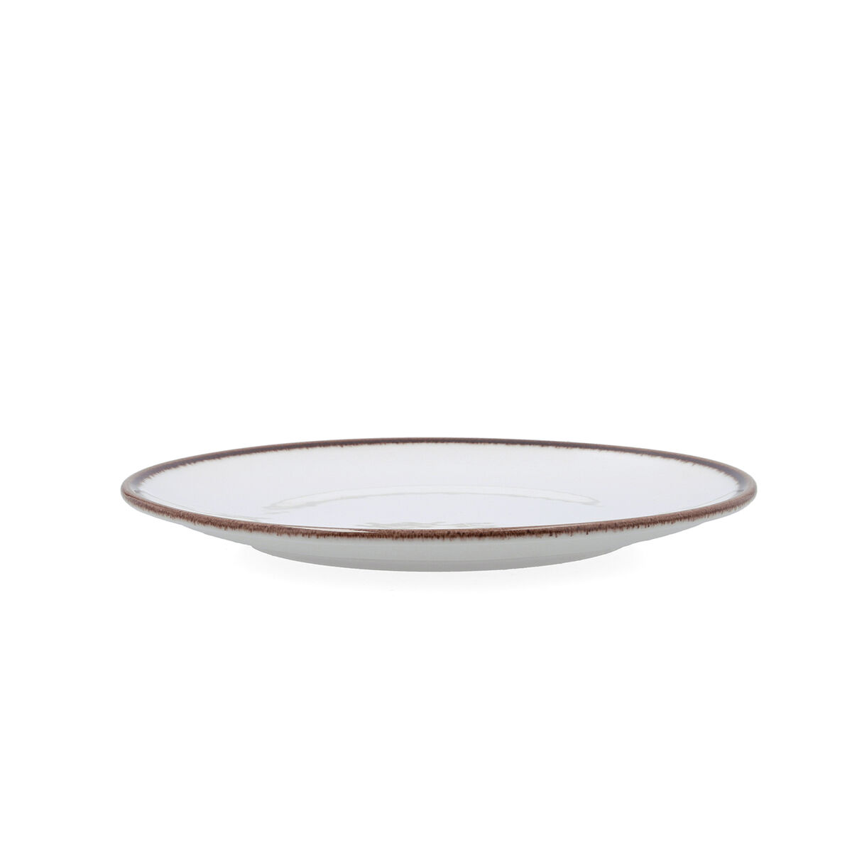 Plato Llano Bidasoa Orion Hydrozero Blanco Cerámica Ø 25 cm (6 Unidades)