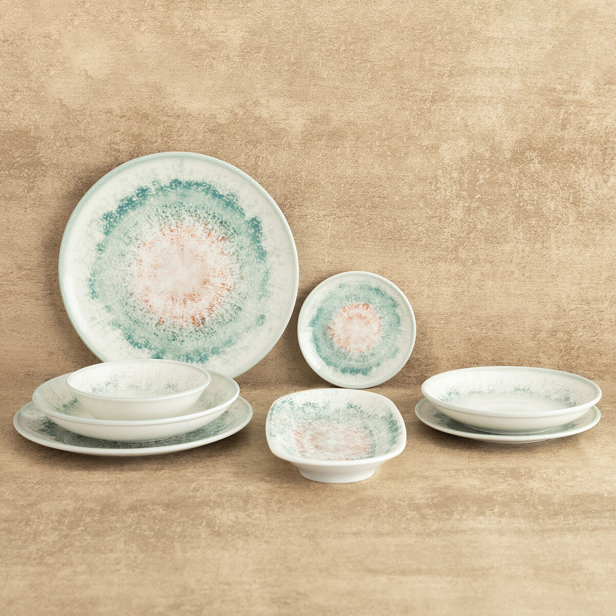 Plato Llano Bidasoa Kai Hydrozero Blanco Cerámica Ø 27 cm (6 Unidades)