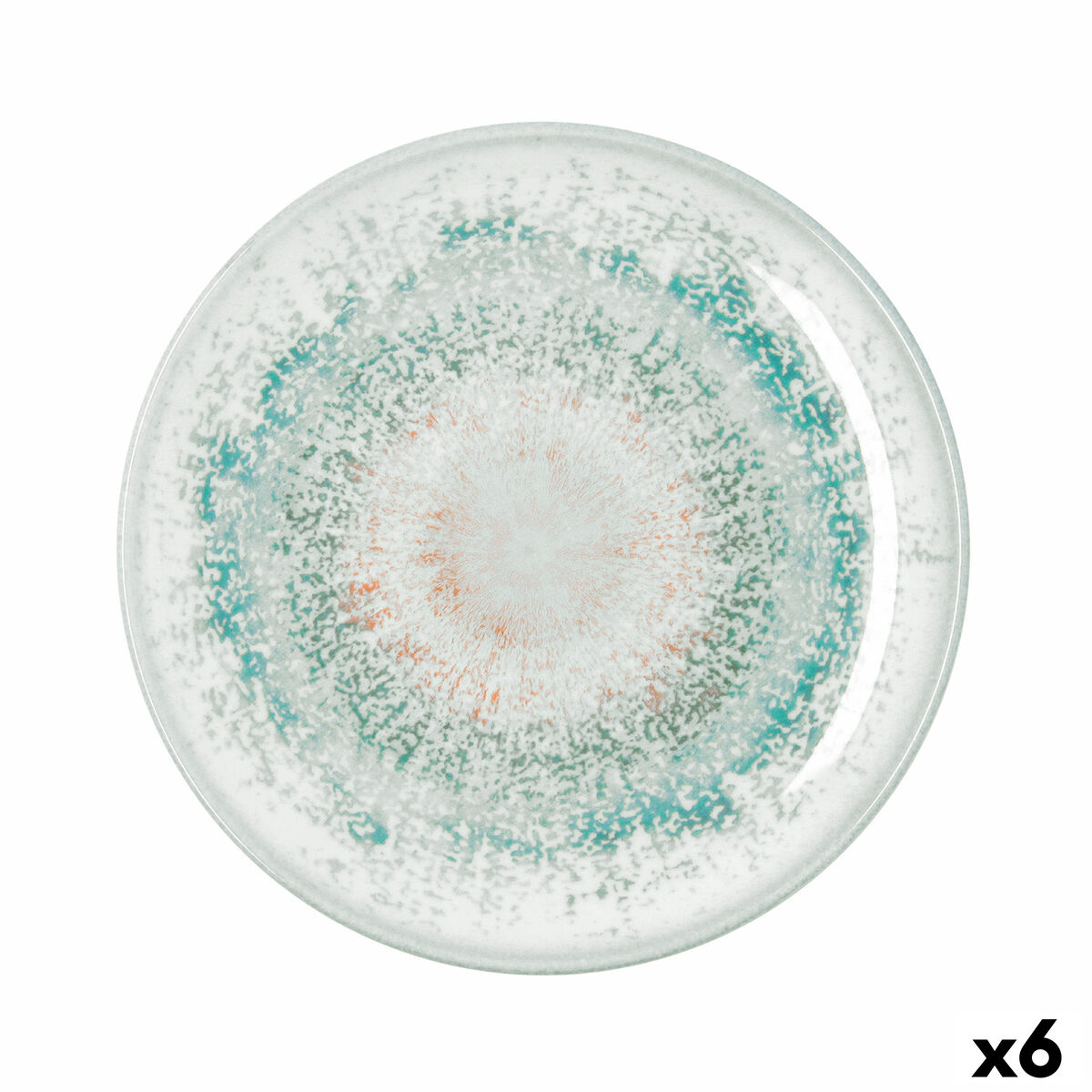 Plato Llano Bidasoa Kai Hydrozero Blanco Cerámica Ø 27 cm (6 Unidades)