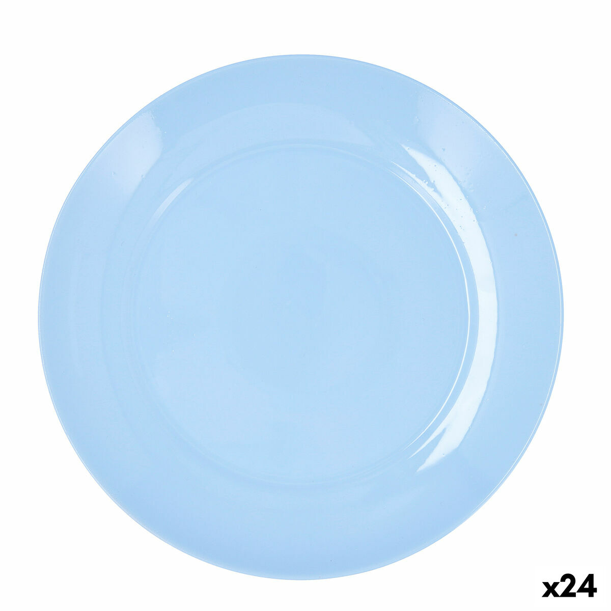 Plato Llano Luminarc Apy Paradise Azul Azul Vidrio Ø 25 cm (24 Unidades)