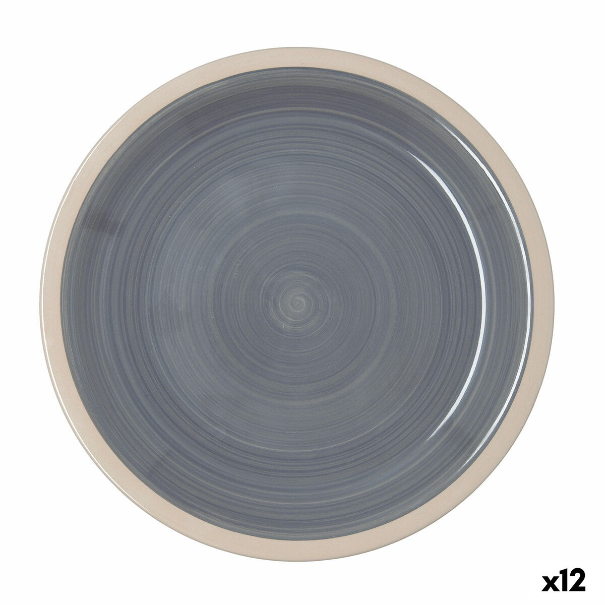 Plato Llano Quid Baltic Beige Cerámica Ø 27 cm (12 Unidades)