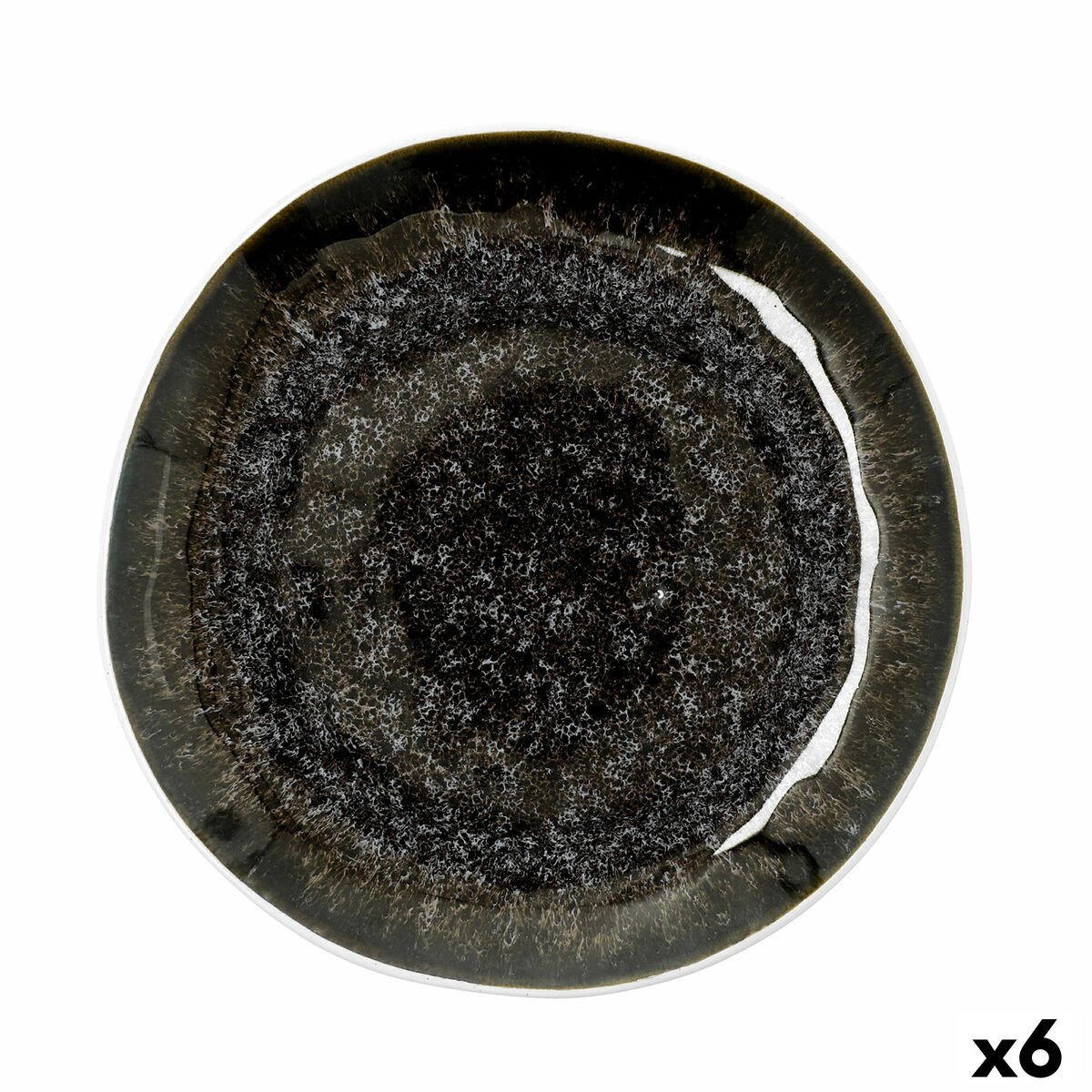 Plato Llano Bidasoa Elite Marrón Cerámica Ø 26,5 cm (6 Unidades)