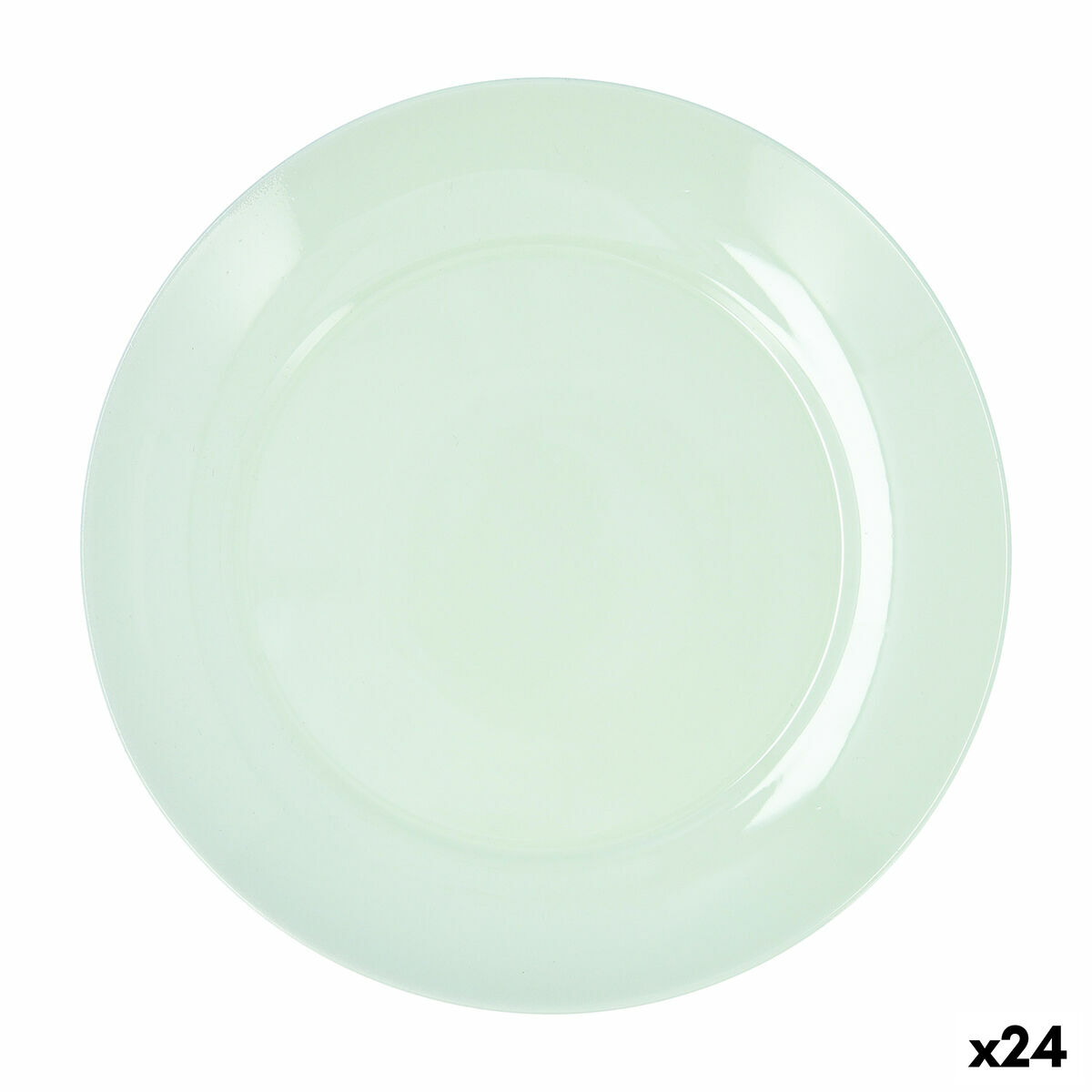 Plato Llano Luminarc Apy Paradise Verde Verde Vidrio Ø 25 cm (24 Unidades)