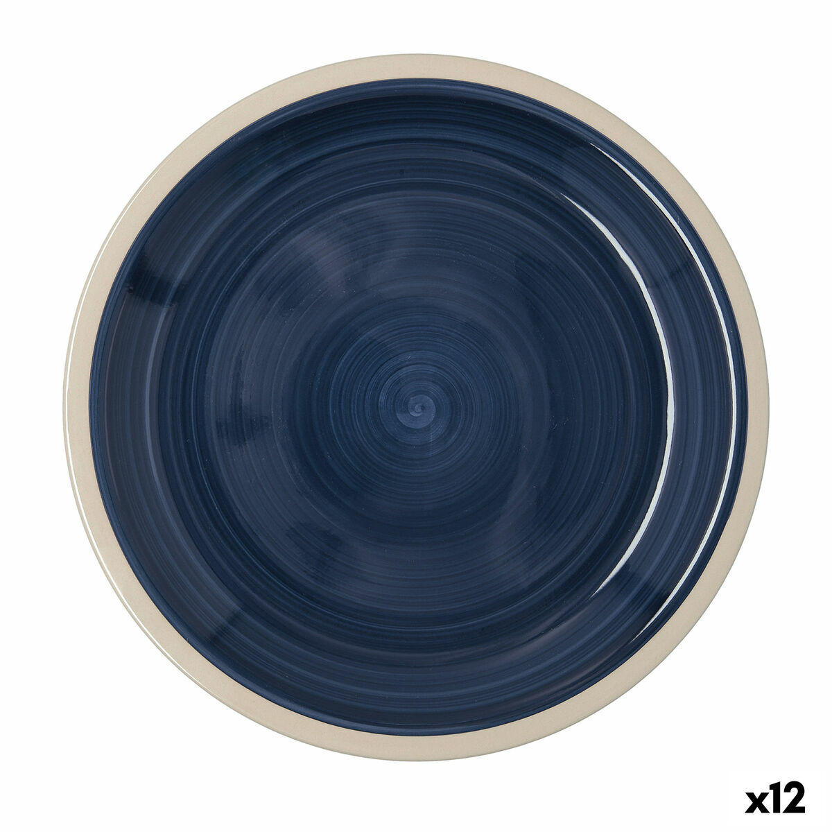 Plato Llano Quid Baltic Beige Cerámica Ø 27 cm (12 Unidades)