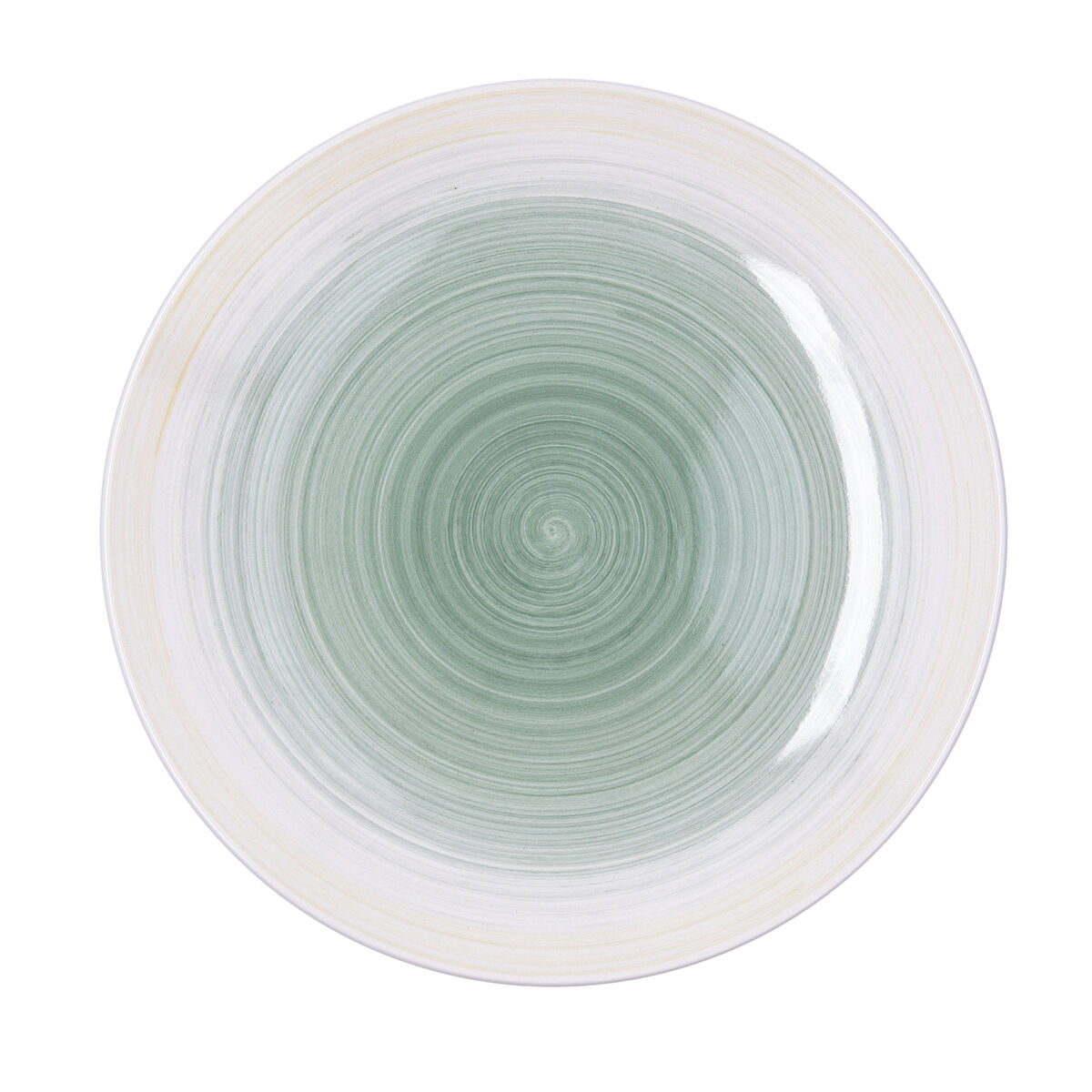 Plato Llano Quid Velvet Verde Cerámica Ø 27 cm (12 Unidades)