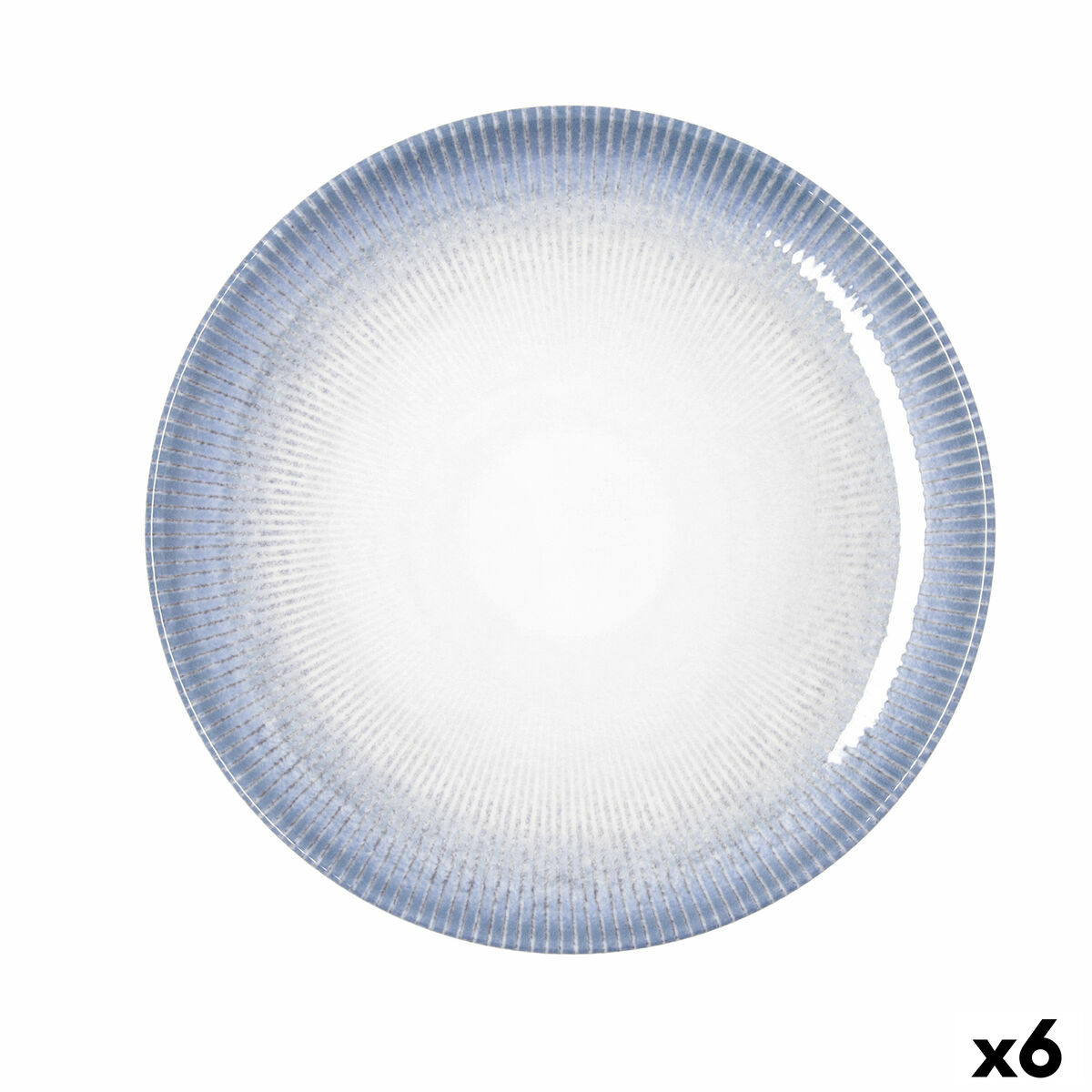 Plato Llano Bidasoa Lea Hydrozero Blanco Cerámica Ø 27 cm (6 Unidades)
