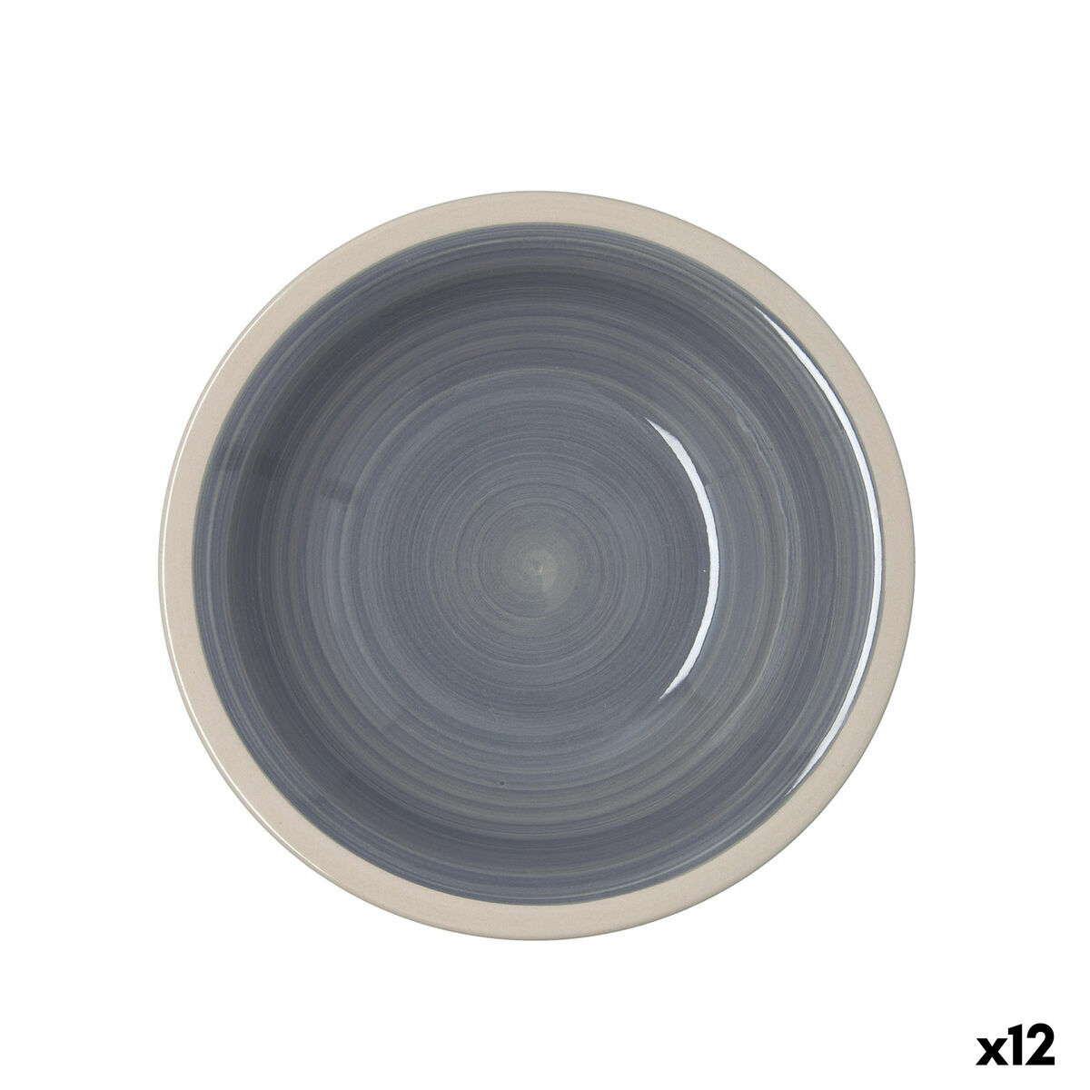 Plato Hondo Quid Baltic Beige Cerámica Ø 21,5 cm (12 Unidades)