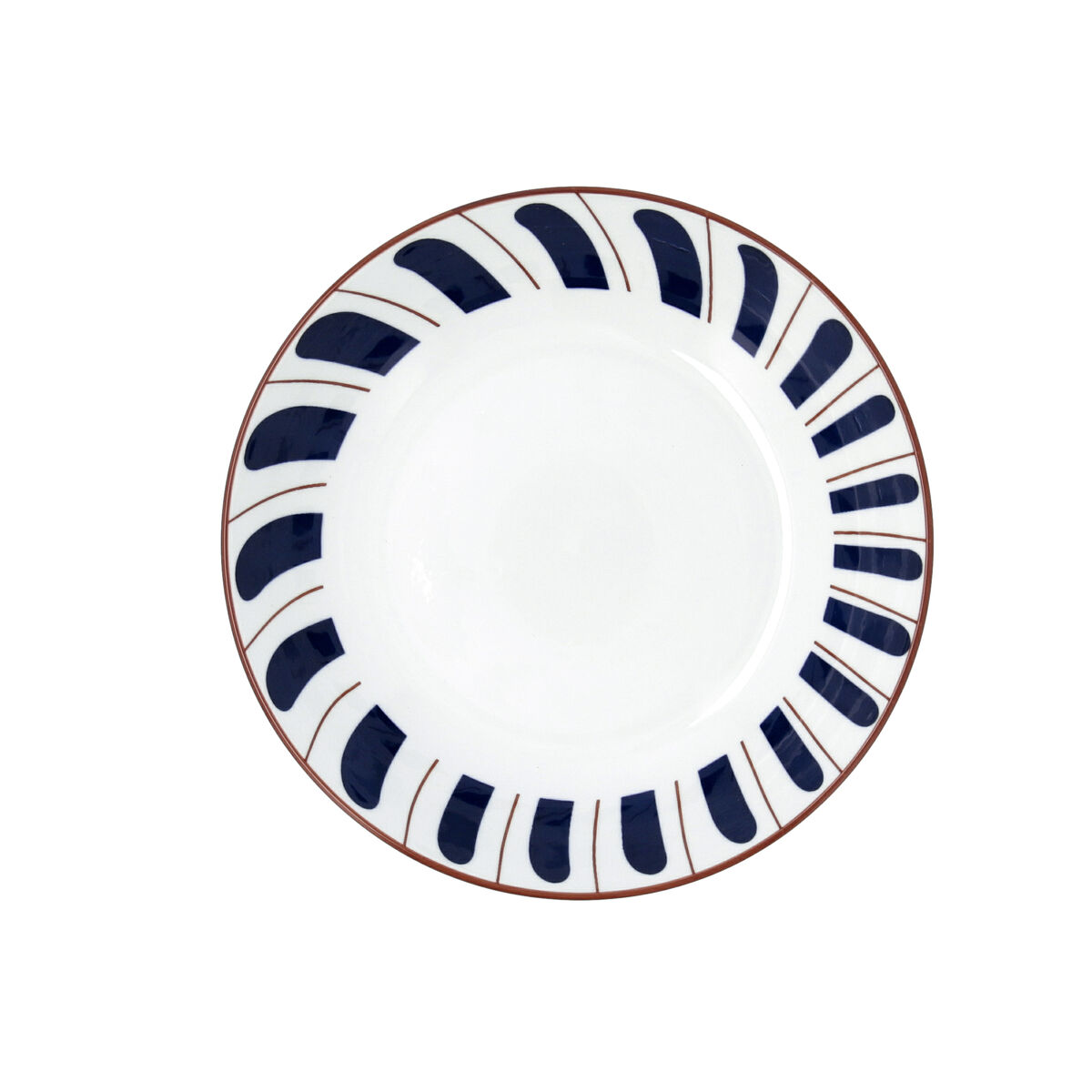 Plato Hondo Bidasoa Oceanika Azul Cerámica Ø 20 cm (12 Unidades)