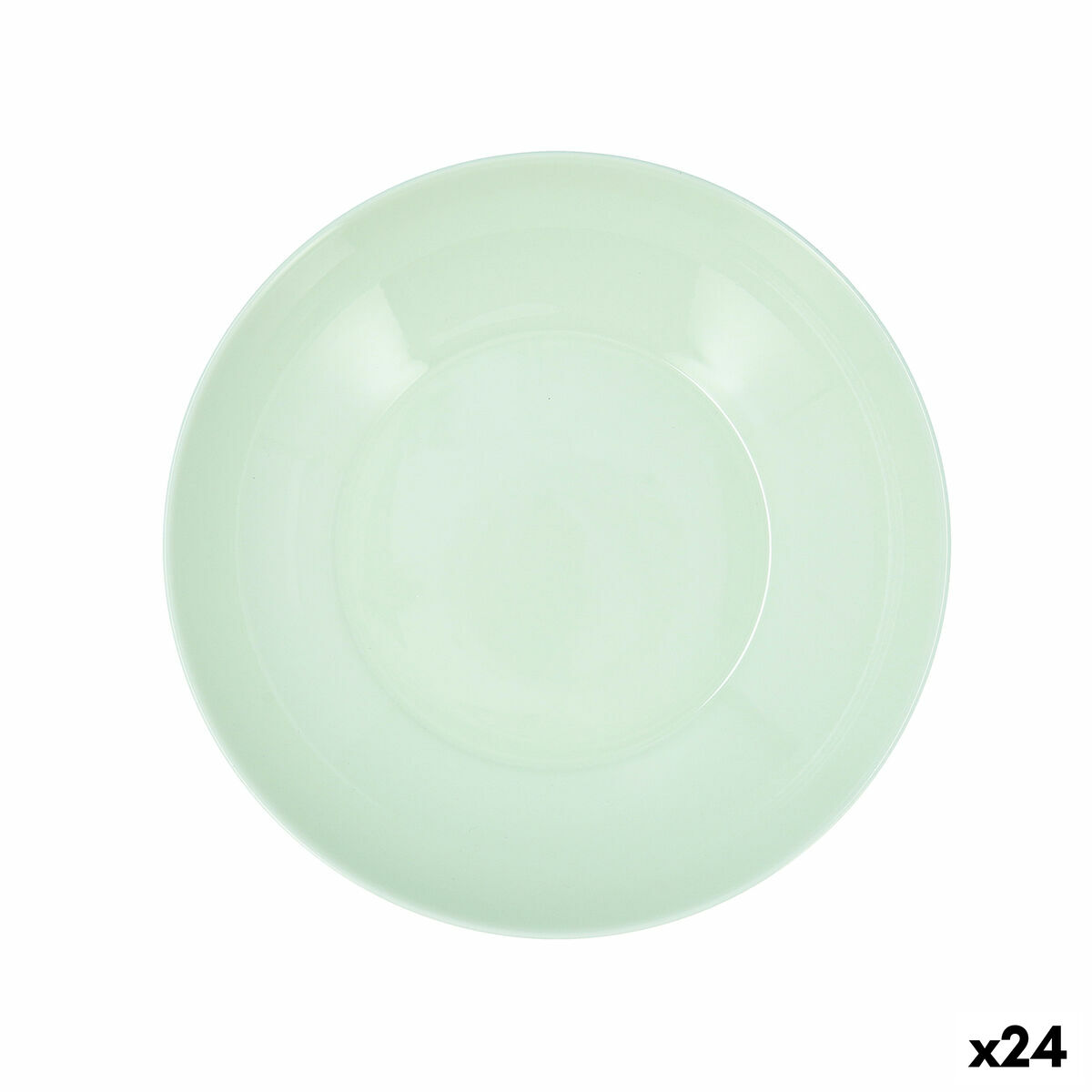 Plato Hondo Luminarc Apy Paradise Verde Vidrio Ø 20 cm (24 Unidades)