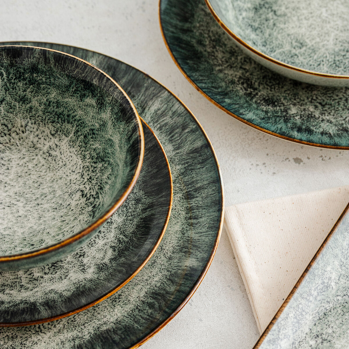 Plato Hondo Bidasoa Stela Blanco Cerámica Ø 20 cm (12 Unidades)