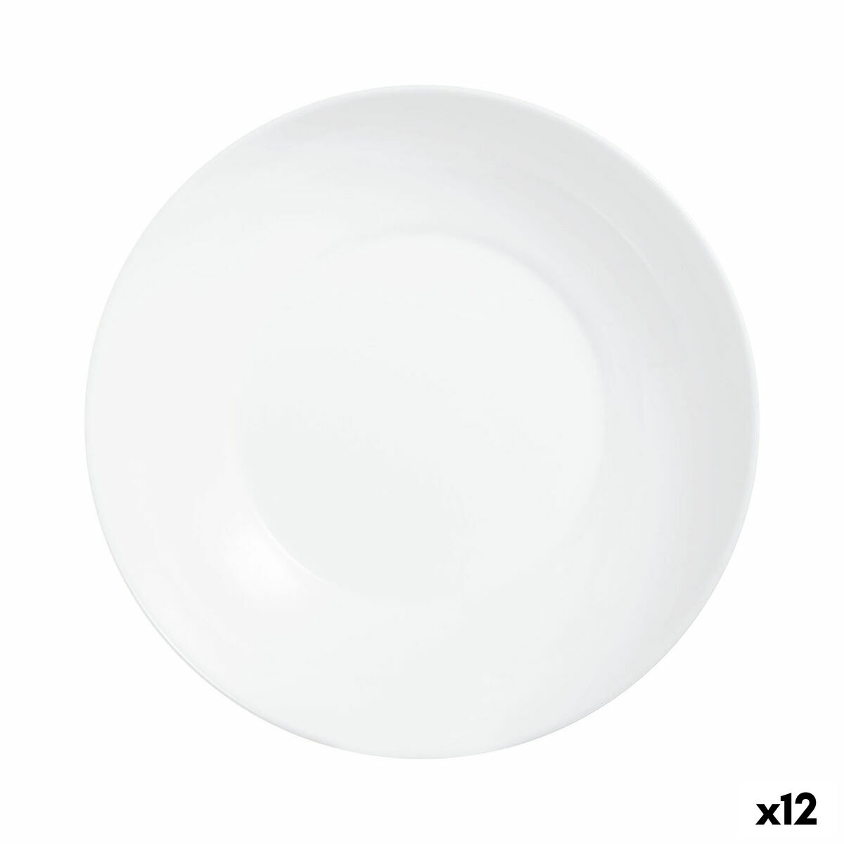 Plato Hondo Luminarc Apy Blanco Vidrio Ø 20 cm (12 Unidades)