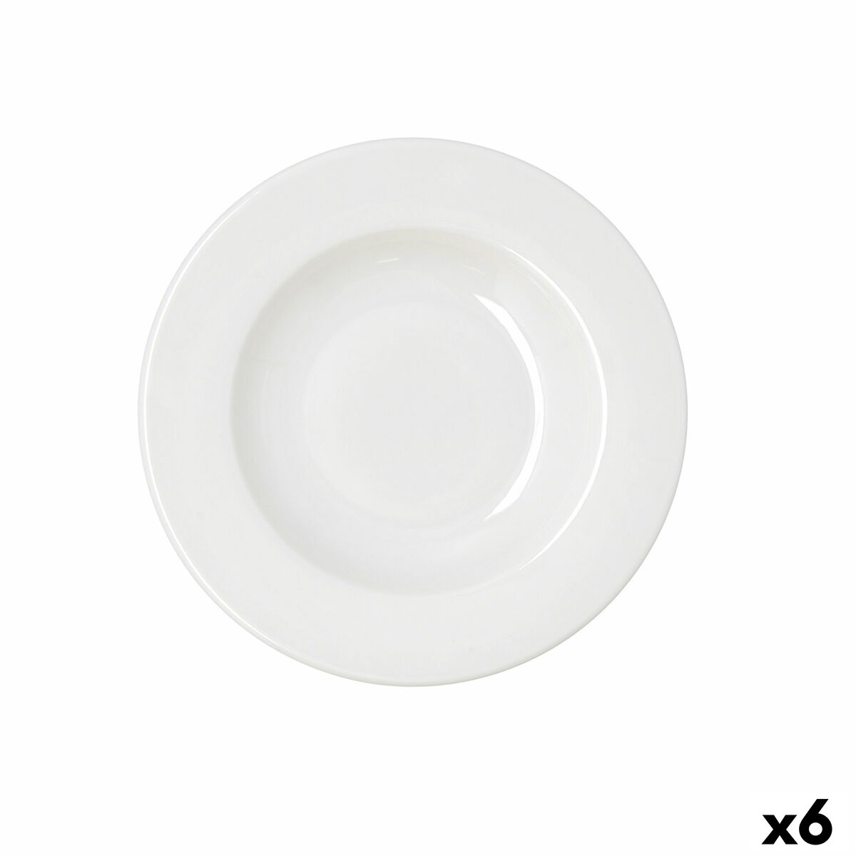 Plato Hondo Bidasoa Serenity Hydrozero Blanco Cerámica Ø 23 cm (6 Unidades)