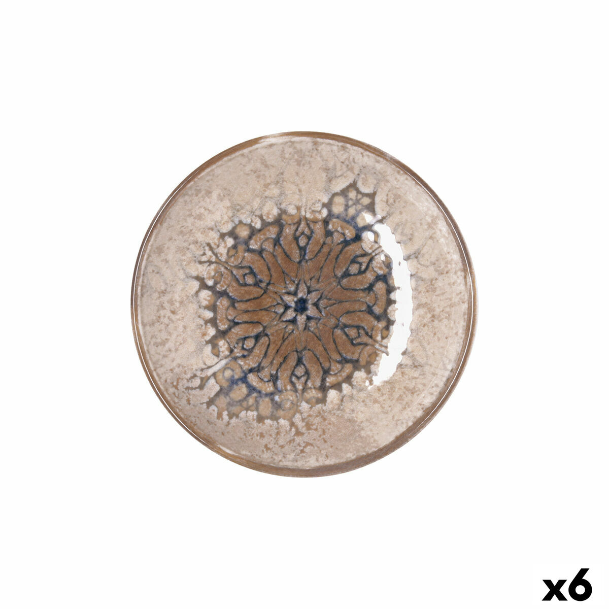 Plato Hondo Bidasoa Deneb Hydrozero Marrón Cerámica Ø 20 cm (6 Unidades)