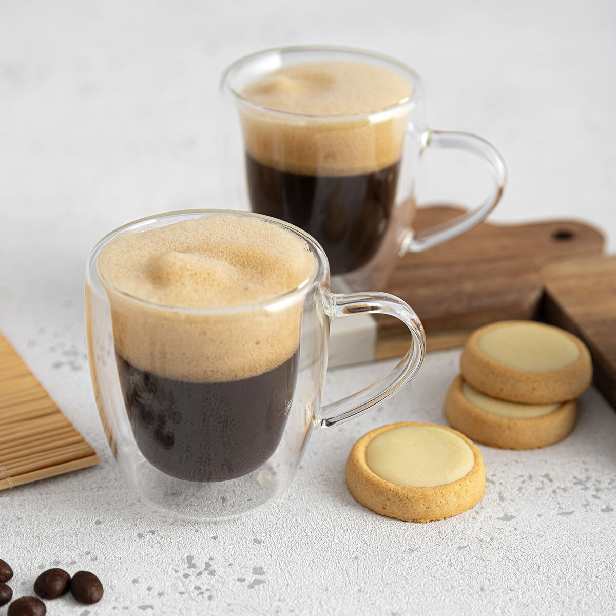 Taza de café y té Quid Serenia Transparente Vidrio 80 ml (6 Unidades)