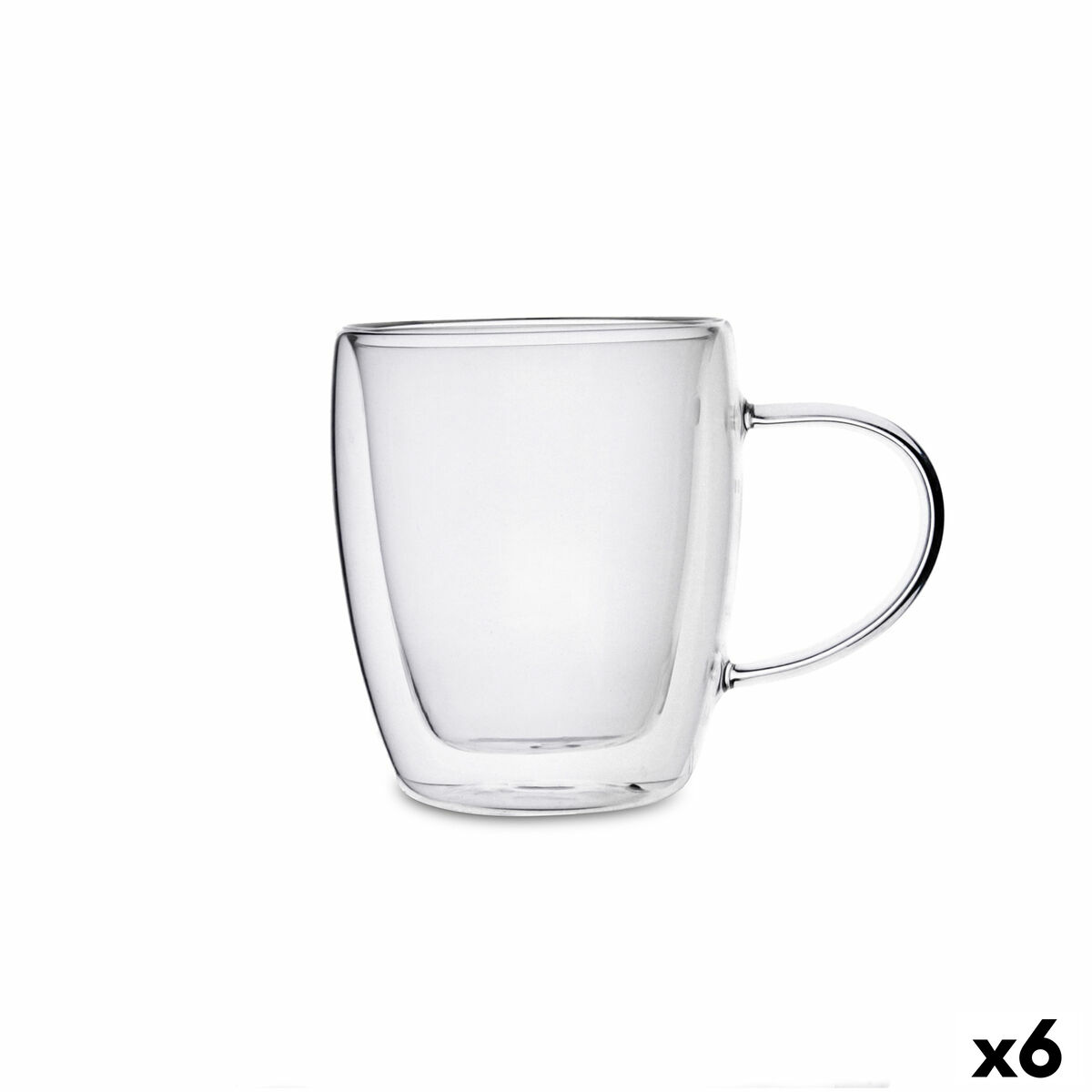 Taza de café y té Quid Serenia Transparente Vidrio 300 ml (6 Unidades)