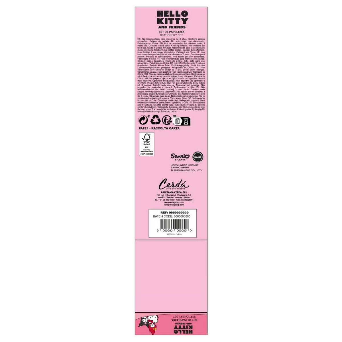 Set de Papelería Hello Kitty Multicolor 4 Piezas