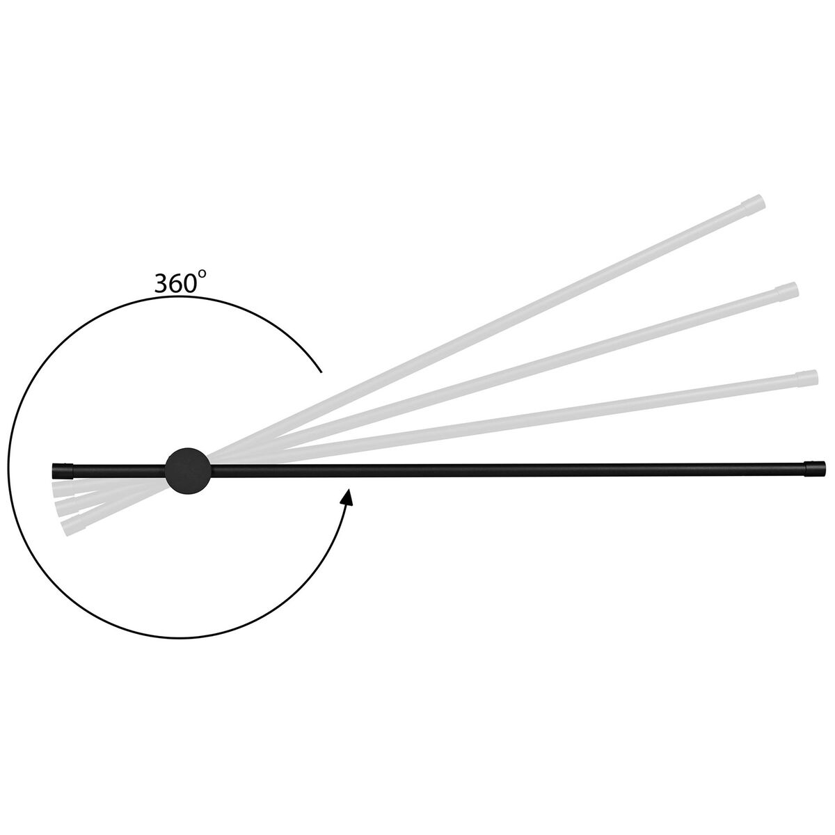 Aplique LED Activejet AJE-HILTON NW Negro 80 450 lm 9 W (1 Pieza)