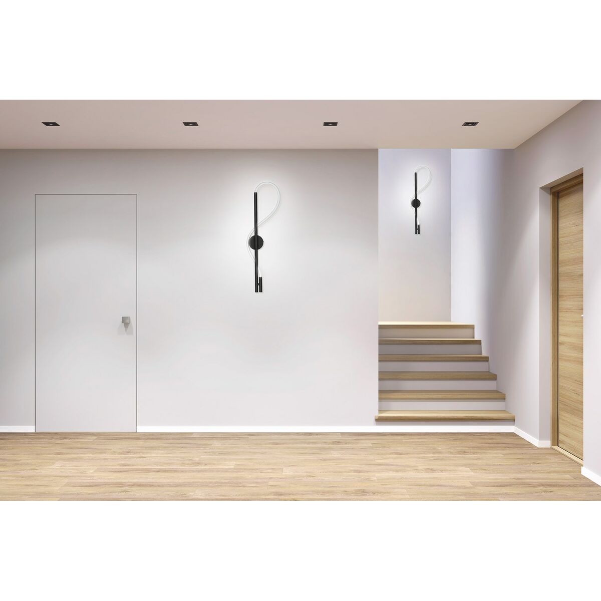 Aplique LED Activejet AJE-GINO Negro 80 220-240 V 14 W (1 Pieza)