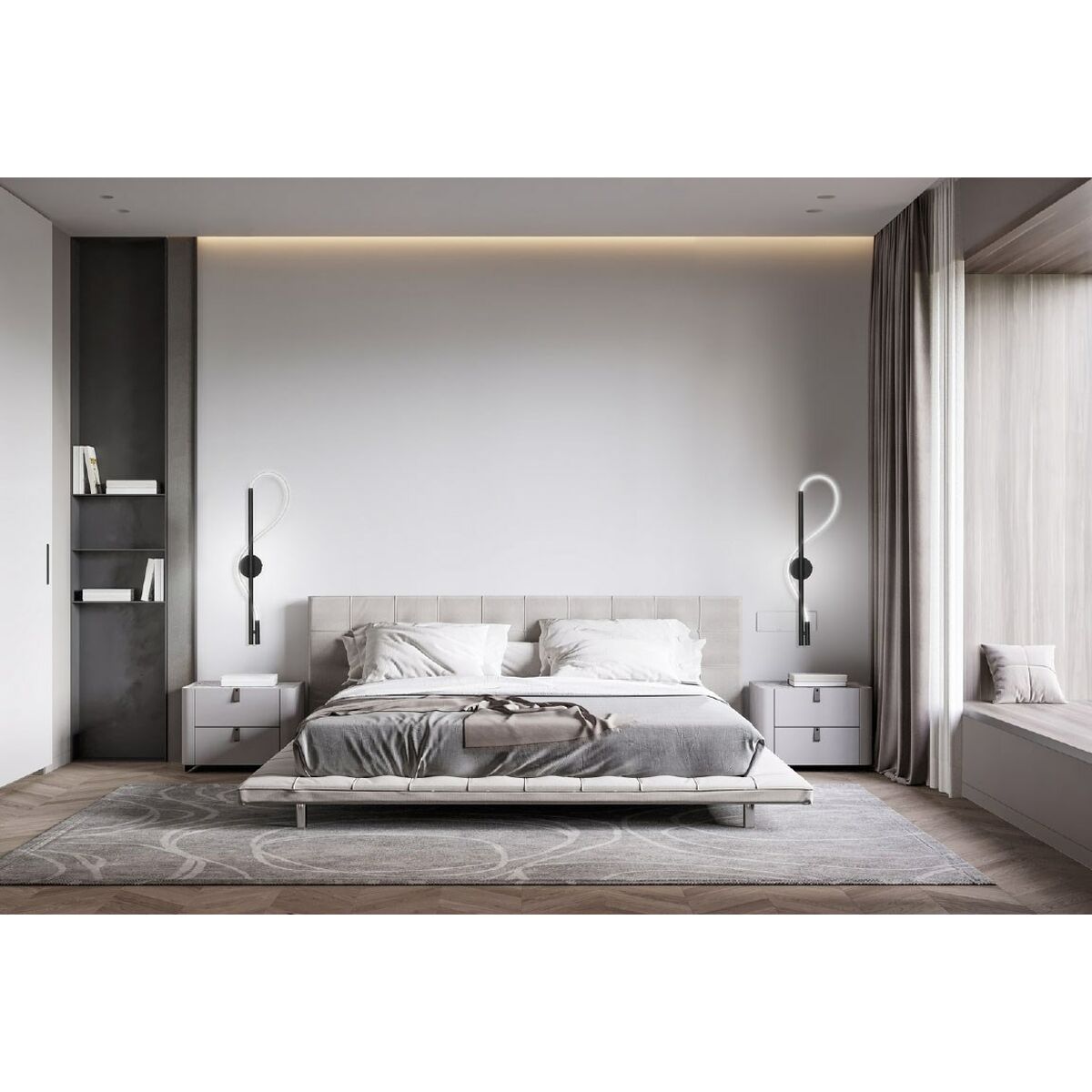 Aplique LED Activejet AJE-GINO Negro 80 220-240 V 14 W (1 Pieza)