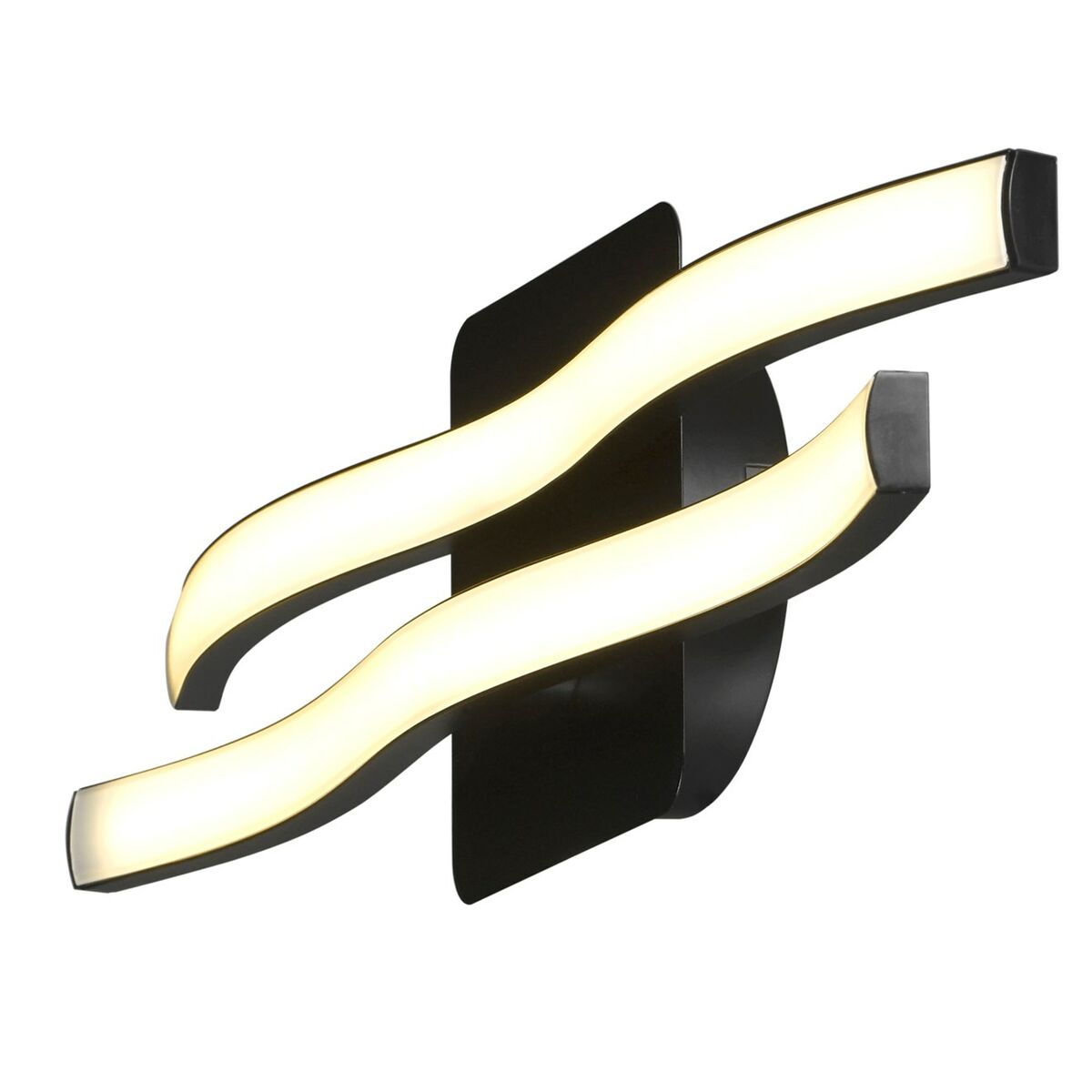 Aplique LED Activejet AJE-SALY Negro Blanco Cálido 80 1100 Lm 220-240 V (1 Pieza)