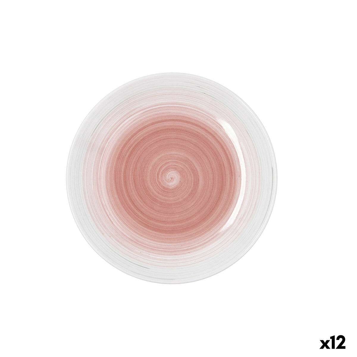 Plato de Postre Quid Velvet Rosa Cerámica Ø 19 cm (12 Unidades)