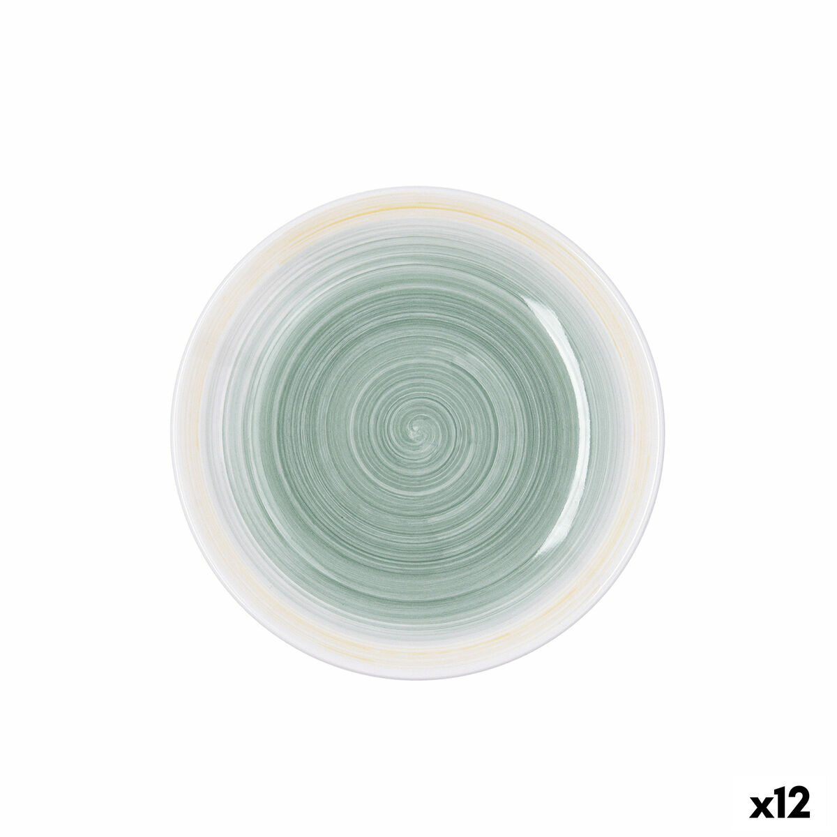 Plato de Postre Quid Velvet Amarillo Cerámica Ø 19 cm (12 Unidades)