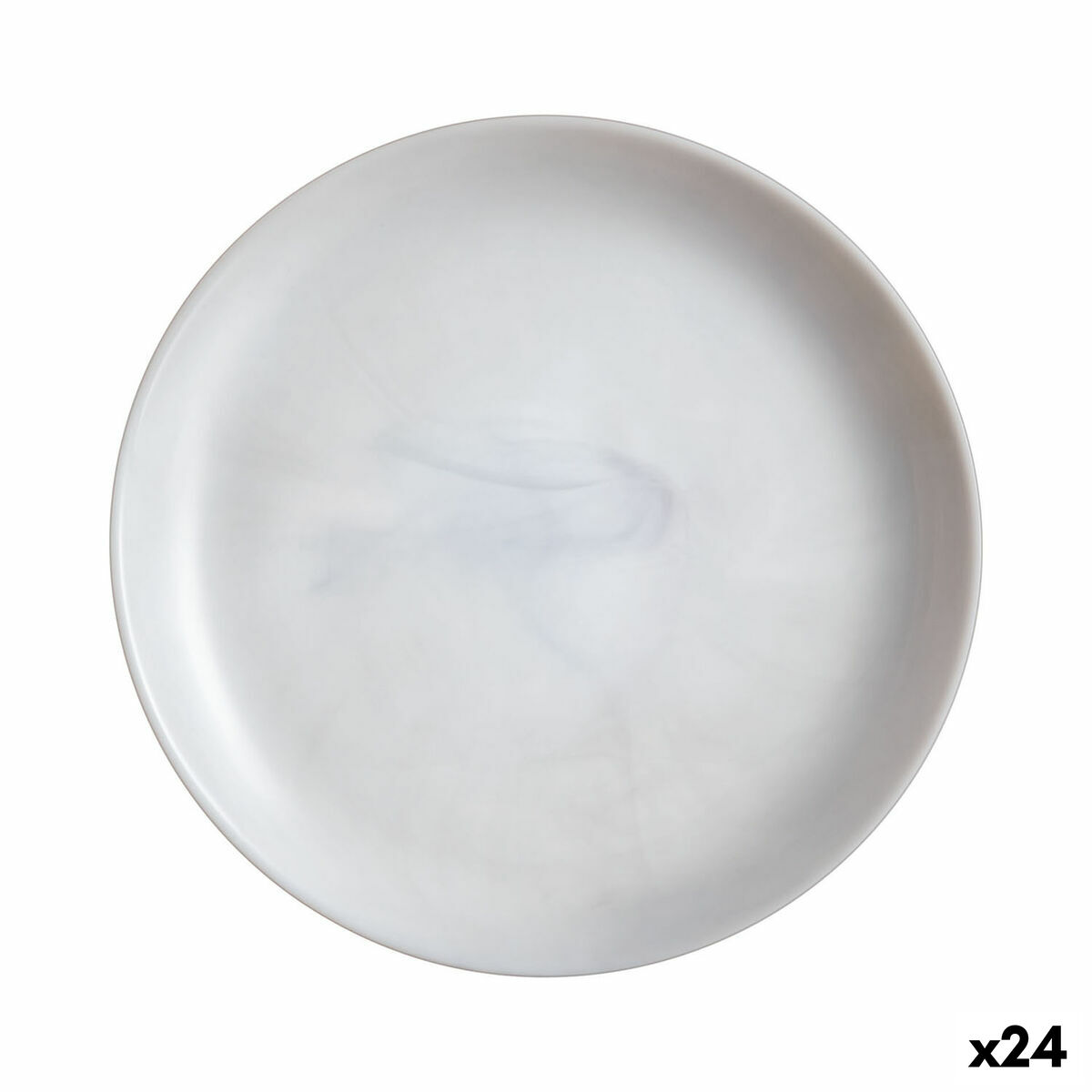 Plato de Postre Luminarc Diwali Granit Marb Bicolor Vidrio Ø 19 cm (24 Unidades)