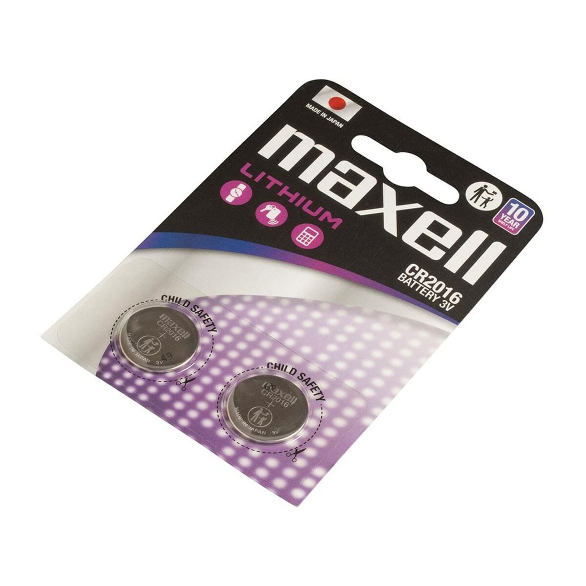 Pila de Litio Maxell CR2016 90 mAh 3 V (2 Unidades)