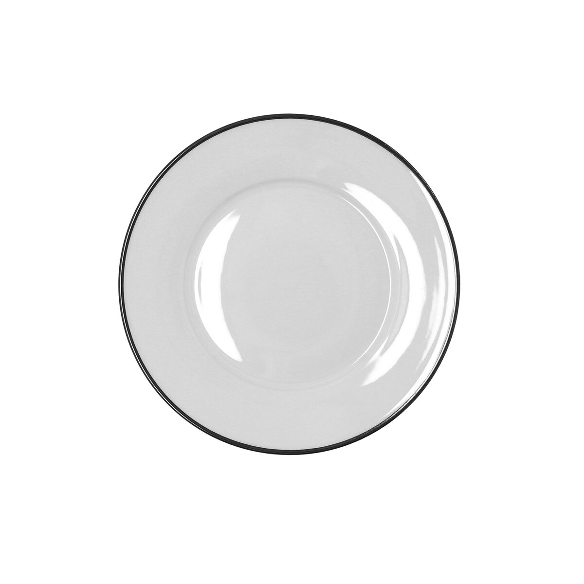 Plato de Postre Bidasoa Glacial Filo Blanco Cerámica Ø 19 cm (36 Unidades)