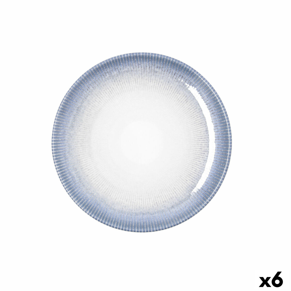 Plato de Postre Bidasoa Lea Hydrozero Blanco Cerámica Ø 21 cm (6 Unidades)