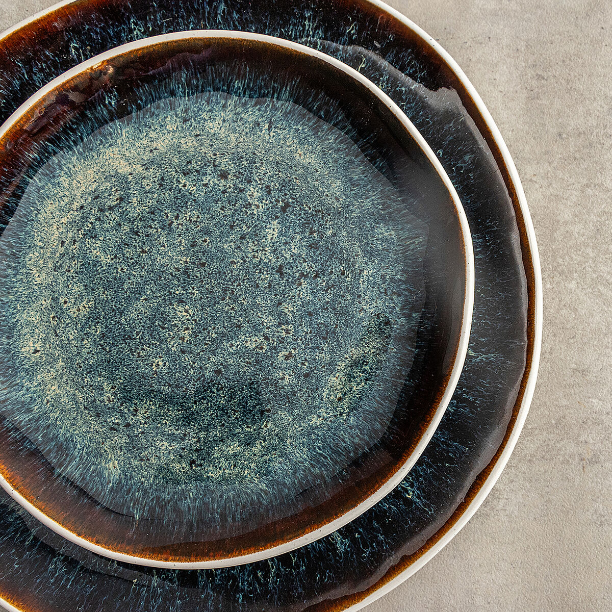 Plato de Postre Bidasoa Elite Marrón Cerámica Ø 20 cm (6 Unidades)