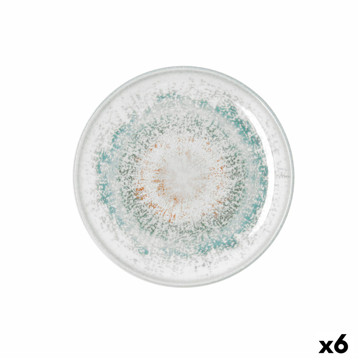 Plato de Postre Bidasoa Kai Hydrozero Blanco Cerámica Ø 21 cm (6 Unidades)