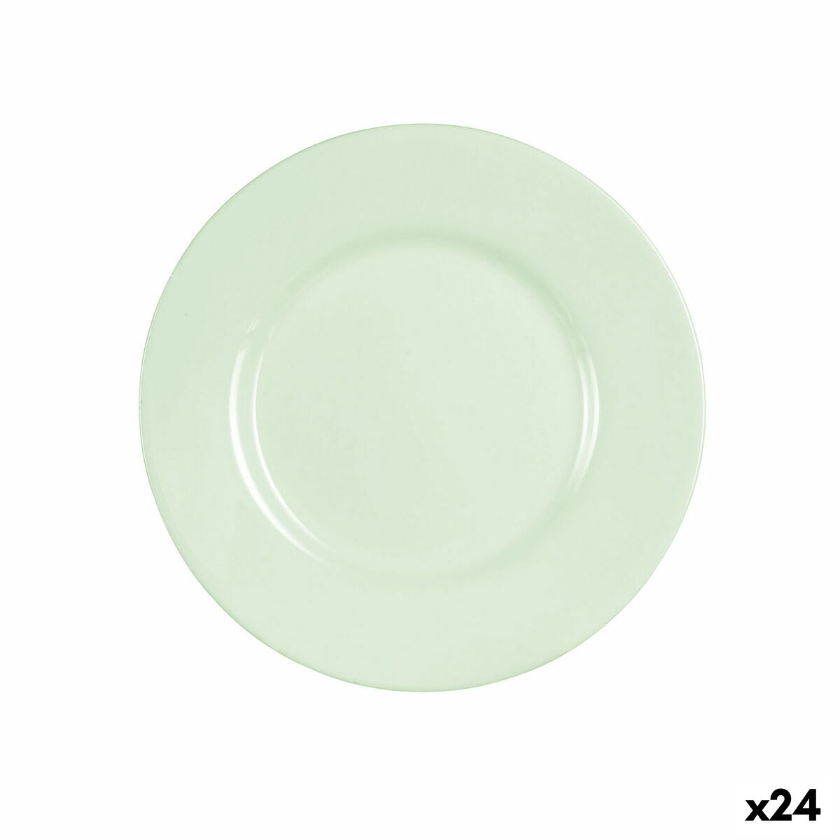 Plato de Postre Luminarc Plumi Paradise Verde Vidrio Ø 19 cm (24 Unidades)