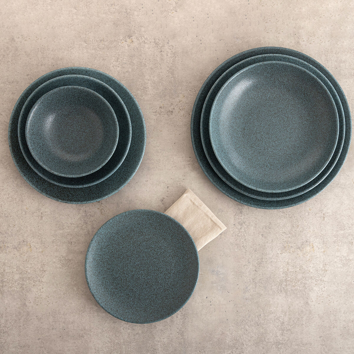 Plato de Postre Bidasoa Element Hydrozero Azul Cerámica Ø 21 cm (6 Unidades)