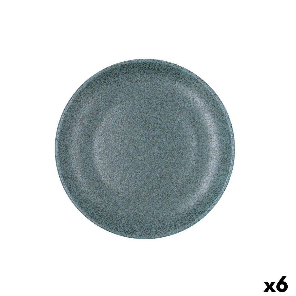 Plato de Postre Bidasoa Element Hydrozero Azul Cerámica Ø 21 cm (6 Unidades)