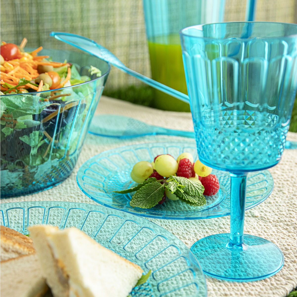 Ensaladera Quid Gaia Turquesa Plástico Ø 25 cm (12 Unidades)