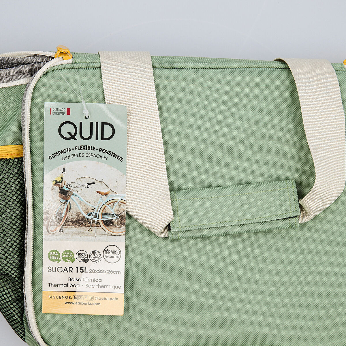 Bolsa Térmica Quid Sugar Verde 28 x 22 x 26 cm (6 Unidades)