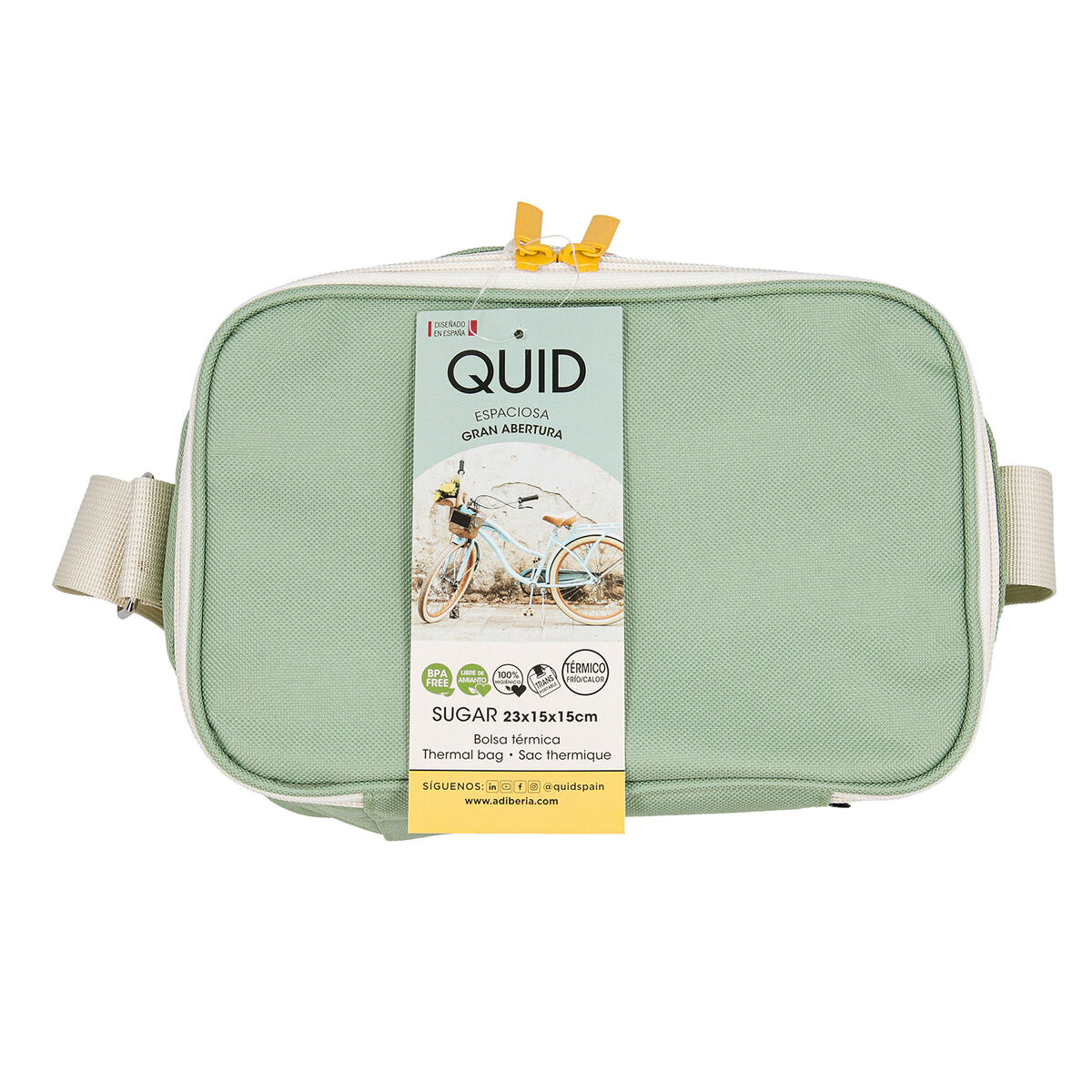 Bolsa Térmica Quid Sugar Verde 23 x 15 x 15 cm (6 Unidades)