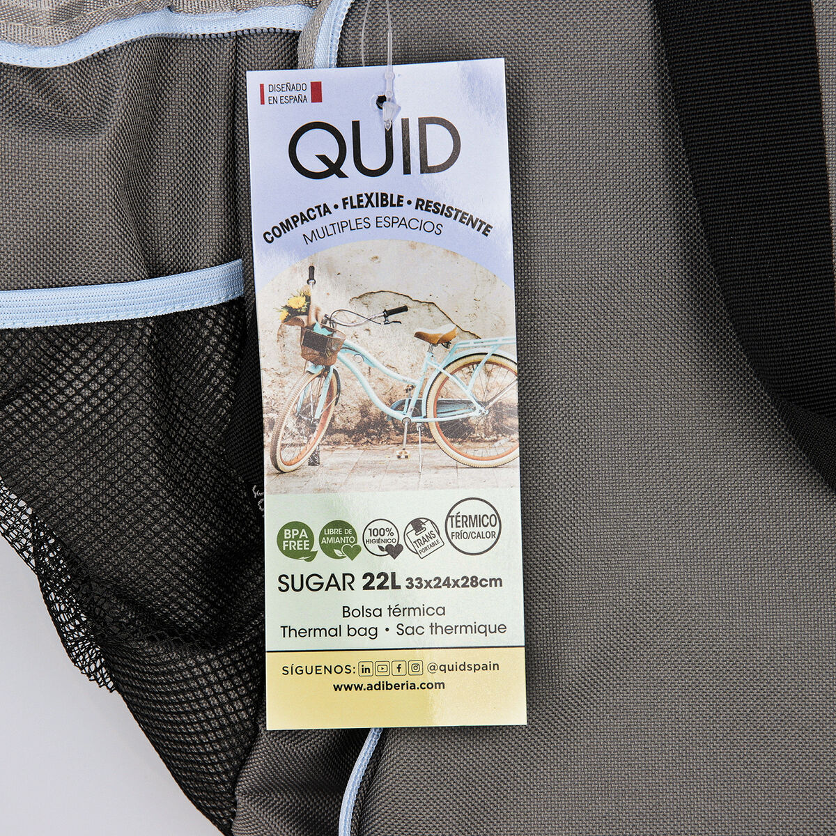 Bolsa Térmica Quid Sugar Verde 33 x 24 x 28 cm (6 Unidades)