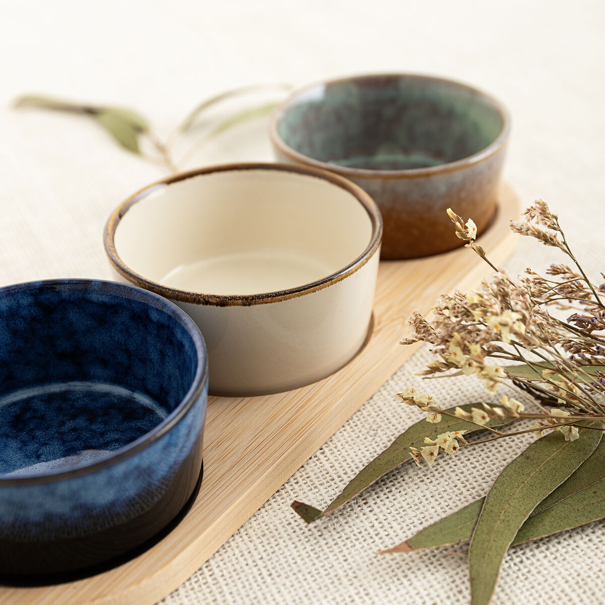 Set de Aperitivo Bidasoa Moana Multicolor Cerámica 29 x 10 x 4,5 cm 4 Piezas (12 Unidades)