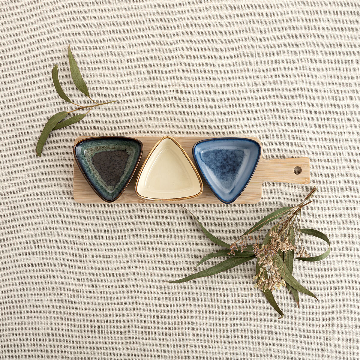 Set de Aperitivo Bidasoa Moana Multicolor Cerámica 34 x 9,5 x 4,5 cm 4 Piezas (12 Unidades)